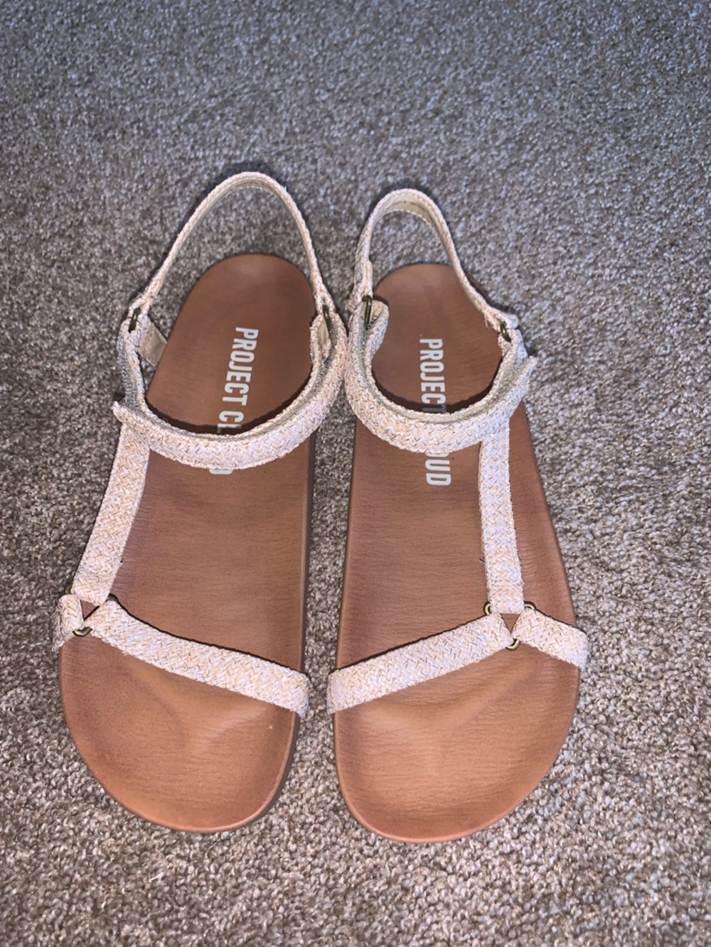 Project Cloud Brandy Sandal in Natural Raffia